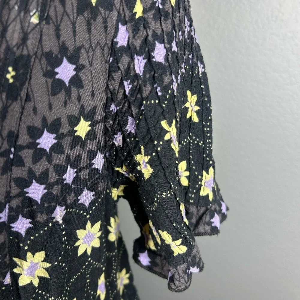 Free People RARE Feelings Tiered Maxi Boho Whimsigoth Dress Multicolor Size M